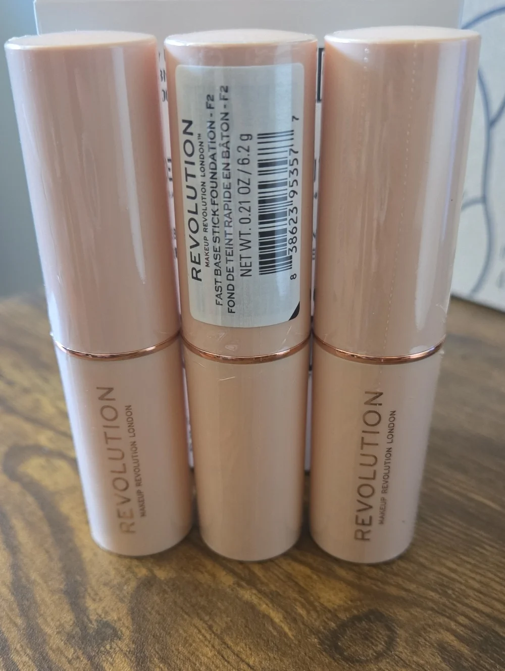 Set Of 3 Revolution Fast Base Stick Foundation - F2